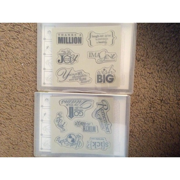 INVENTORY REDUCTION SALE. Stampin Up Word Play Sets 1 & 2 B49 - Picture 2 of 5